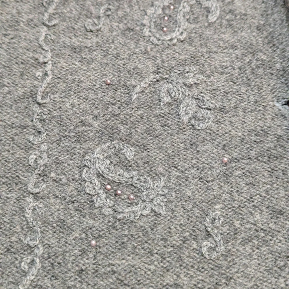 Vintage Jantzen Wool Hand Beaded Cardigan Sweater XL Artsy - Picture 5 of 8